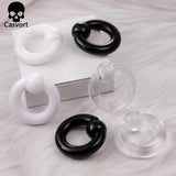 2Pcs Acrylic Ear Plug Tunnels Captive Hoop Earring Gauges Weights Segment Ring