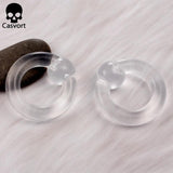 2Pcs Acrylic Ear Plug Tunnels Captive Hoop Earring Gauges Weights Segment Ring
