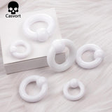 2Pcs Acrylic Ear Plug Tunnels Captive Hoop Earring Gauges Weights Segment Ring