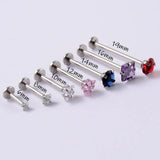 10Pcs 2-5mm Star Zirconia Piercing Ball 16G/14 Gauge Jewelry