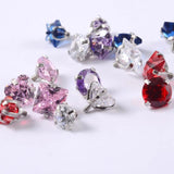 10Pcs 2-5mm Star Zirconia Piercing Ball 16G/14 Gauge Jewelry