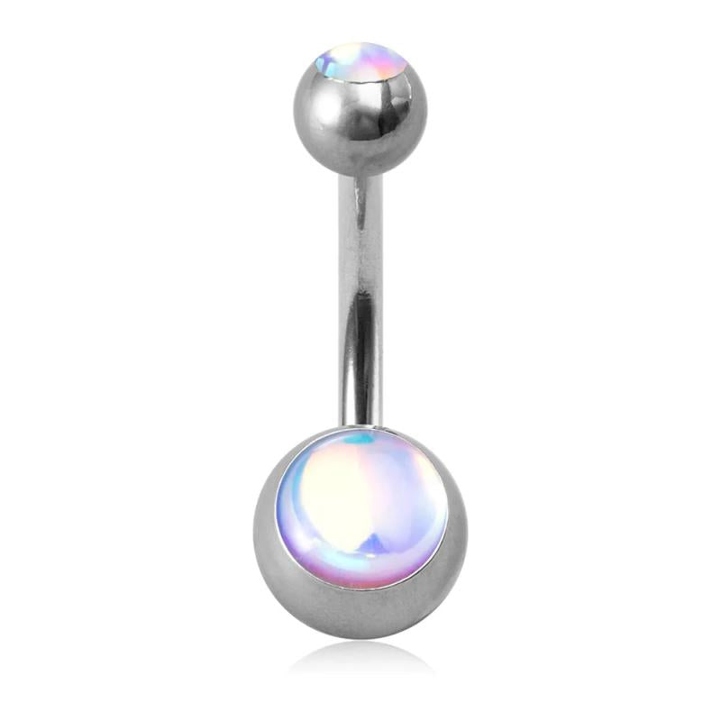 14G CZ Gem Zircon Belly Button Ring Stainless Steel Navel Piercing Women Jewelry