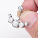 14G CZ Gem Zircon Belly Button Ring Stainless Steel Navel Piercing Women Jewelry