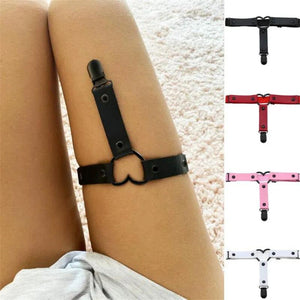 Vintage Heart Suspender Stockings Belt Leg Chain Harness