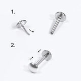 10pcs Titanium Threadless End Push-in Piercing Jewelry