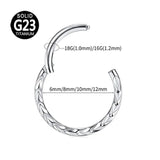 G23 Titanium Snake Bee Clicker Septum Nose Ring Daith Star Earring