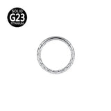 G23 Titanium Snake Bee Clicker Septum Nose Ring Daith Star Earring