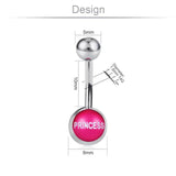 Double Round Stainless Steel Belly Button Ring Body Jewelry