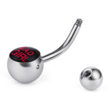 Double Round Stainless Steel Belly Button Ring Body Jewelry