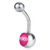Double Round Stainless Steel Belly Button Ring Body Jewelry