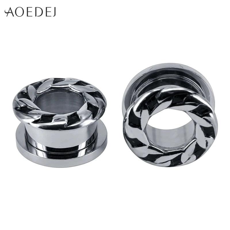 Dragon Tunnel Piercing 8mm 316L Stainless Steel Ear Stretchers Plugs