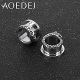 Dragon Tunnel Piercing 8mm 316L Stainless Steel Ear Stretchers Plugs