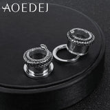 Dragon Tunnel Piercing 8mm 316L Stainless Steel Ear Stretchers Plugs