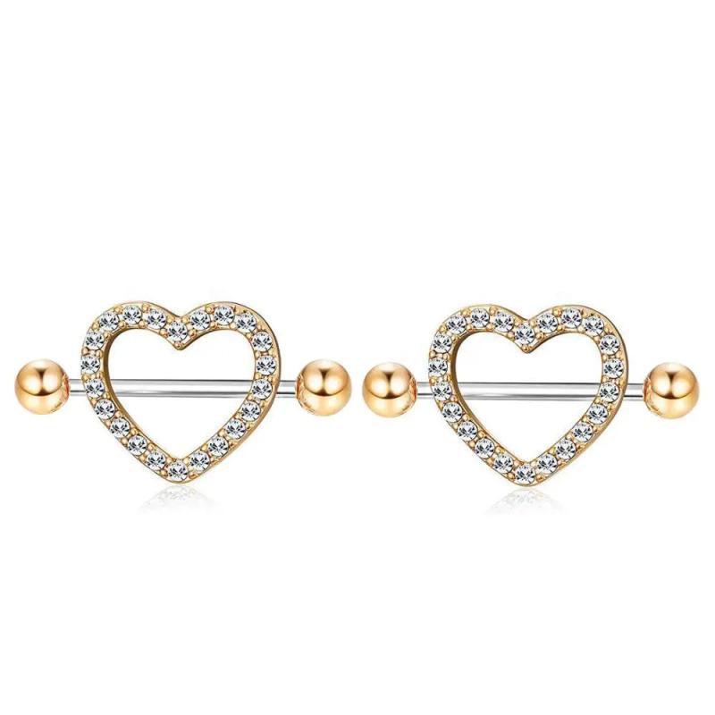 2PCS Stainless Steel Nipple Rings Dream Star Nipple Barbell Piercing