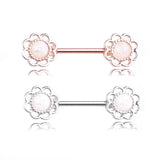 2PCS Stainless Steel Nipple Rings Dream Star Nipple Barbell Piercing