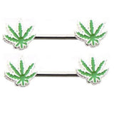 2PCS Stainless Steel Nipple Rings Dream Star Nipple Barbell Piercing