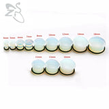 Mixed Natural Stone Ear Plug Tunnel Single Flare Gauges 4-18mm