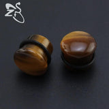 Mixed Natural Stone Ear Plug Tunnel Single Flare Gauges 4-18mm