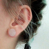 Mixed Natural Stone Ear Plug Tunnel Single Flare Gauges 4-18mm