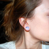 Mixed Natural Stone Ear Plug Tunnel Single Flare Gauges 4-18mm