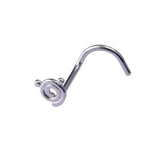 Stainless Steel Nose Stud Piercing 20G CZ Crystal Nariz Bone Women Body Jewelry