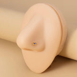 Stainless Steel Nose Stud Piercing 20G CZ Crystal Nariz Bone Women Body Jewelry
