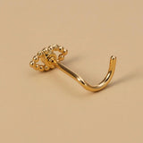 Stainless Steel Nose Stud Piercing 20G CZ Crystal Nariz Bone Women Body Jewelry