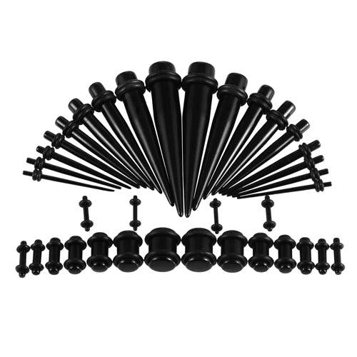 36pcs Ear Gauge Taper and Plug Stretching Kit Acrylic Flesh Tunnel 14G-00G