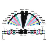 36pcs Ear Gauge Taper and Plug Stretching Kit Acrylic Flesh Tunnel 14G-00G
