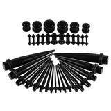 36pcs Ear Gauge Taper and Plug Stretching Kit Acrylic Flesh Tunnel 14G-00G