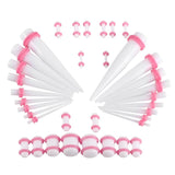 36pcs Ear Gauge Taper and Plug Stretching Kit Acrylic Flesh Tunnel 14G-00G
