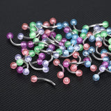 50Pcs Glow in the Dark Curved Barbell Eyebrow Rings Piercing 16G