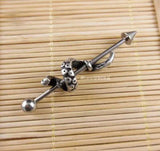 316L Stainless Steel Tentacle Wrapped Industrial Barbell 1.6X38mm