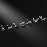 Stainless Steel CZ Tragus Ear Piercing Studs