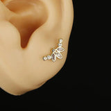 Stainless Steel CZ Tragus Ear Piercing Studs