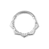 16G Flower Snake Hoop Daith Earring Water Drops Septum Piercing