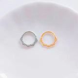 16G Flower Snake Hoop Daith Earring Water Drops Septum Piercing