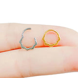 16G Flower Snake Hoop Daith Earring Water Drops Septum Piercing