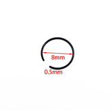 40pcs Colorful Stainless Steel Nose Hoop Nose Ring Stud Body Piercing Jewelry