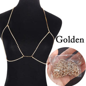 Heavy Metal Bikini Body Chain Sexy Style Hollow Choker Collar