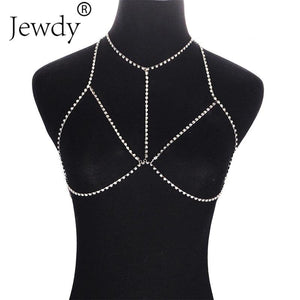 Heavy Metal Bikini Body Chain Sexy Style Hollow Choker Collar