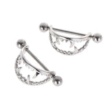2pcs Nipple Piercing Halloween Sharp Teeth Shield Jewelry