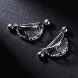 2pcs Nipple Piercing Halloween Sharp Teeth Shield Jewelry