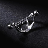 2pcs Nipple Piercing Halloween Sharp Teeth Shield Jewelry