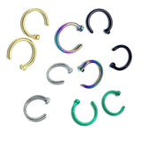 316 Stainless Steel Nose Ring Clip-On Body Jewelry Hoop Nose Rings for Women