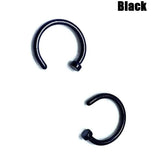 316 Stainless Steel Nose Ring Clip-On Body Jewelry Hoop Nose Rings for Women