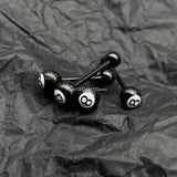 Number 8 Billiards Ball Tongue Nail, Body Piercing Jewelry
