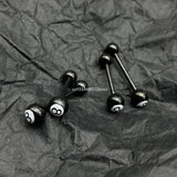 Number 8 Billiards Ball Tongue Nail, Body Piercing Jewelry