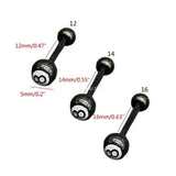 Number 8 Billiards Ball Tongue Nail, Body Piercing Jewelry