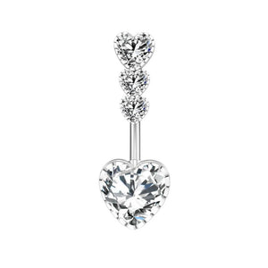 Zircon Belly Piercing Bar Flower Heart Paw Bee Belly Button Rings 14G